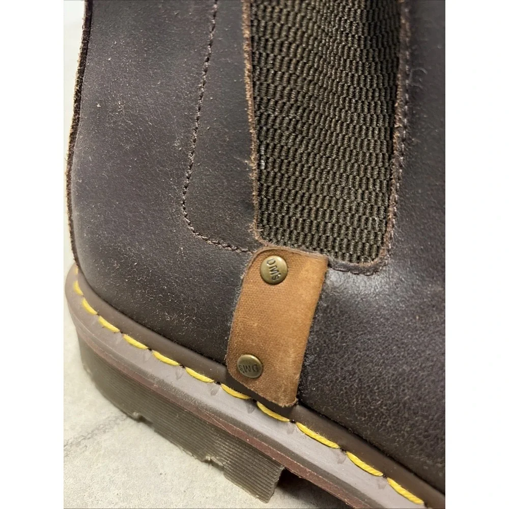 Rare Vintage Discontinued Dr. Martens Chelsea Boot 8B91 Waxed Brown Mens 12 Us